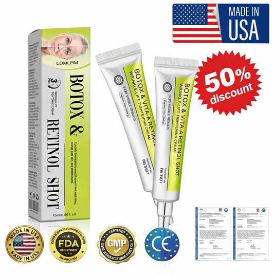 🌟👨‍⚕️Made and shipped from  the United States 💫LBMLBM® Botox & Vita-A Retinol Shot Wrinkle-Lift Tightening cream - Last Day Promotion 70% OFF