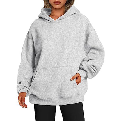 Basic Thick Solid Color Pullover Hoodie